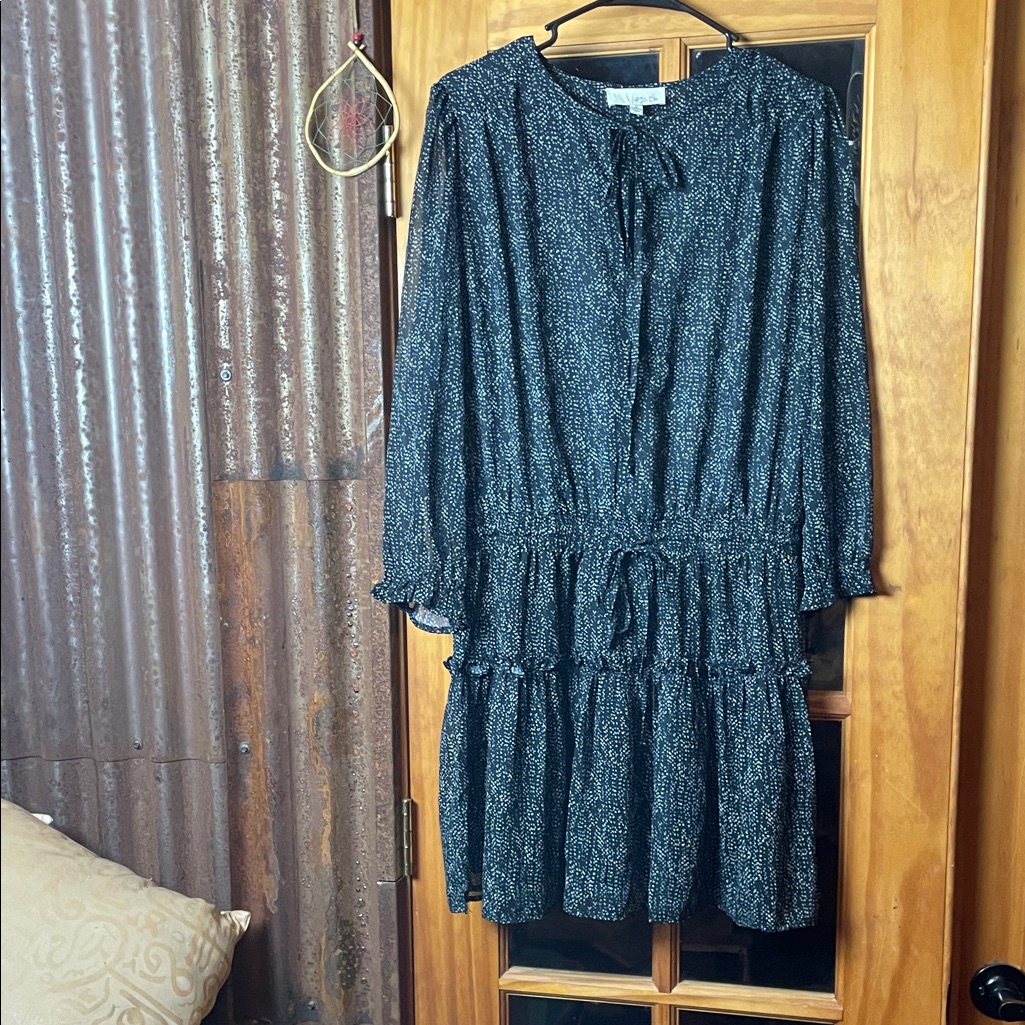 Pinch Black And White Long Sleeve Dress